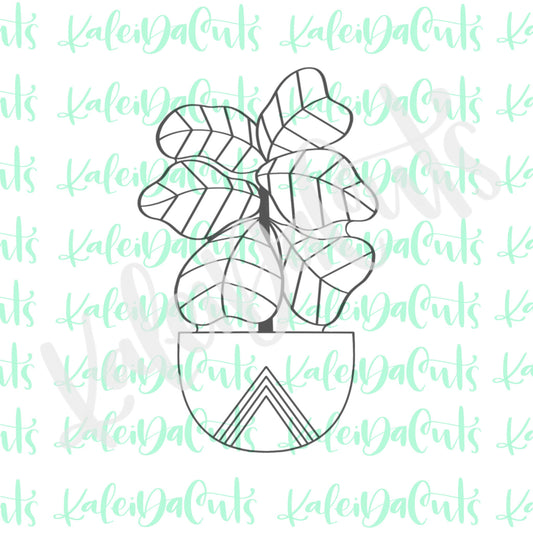 Potted Fiddle Leaf Fig Cookie Cutter