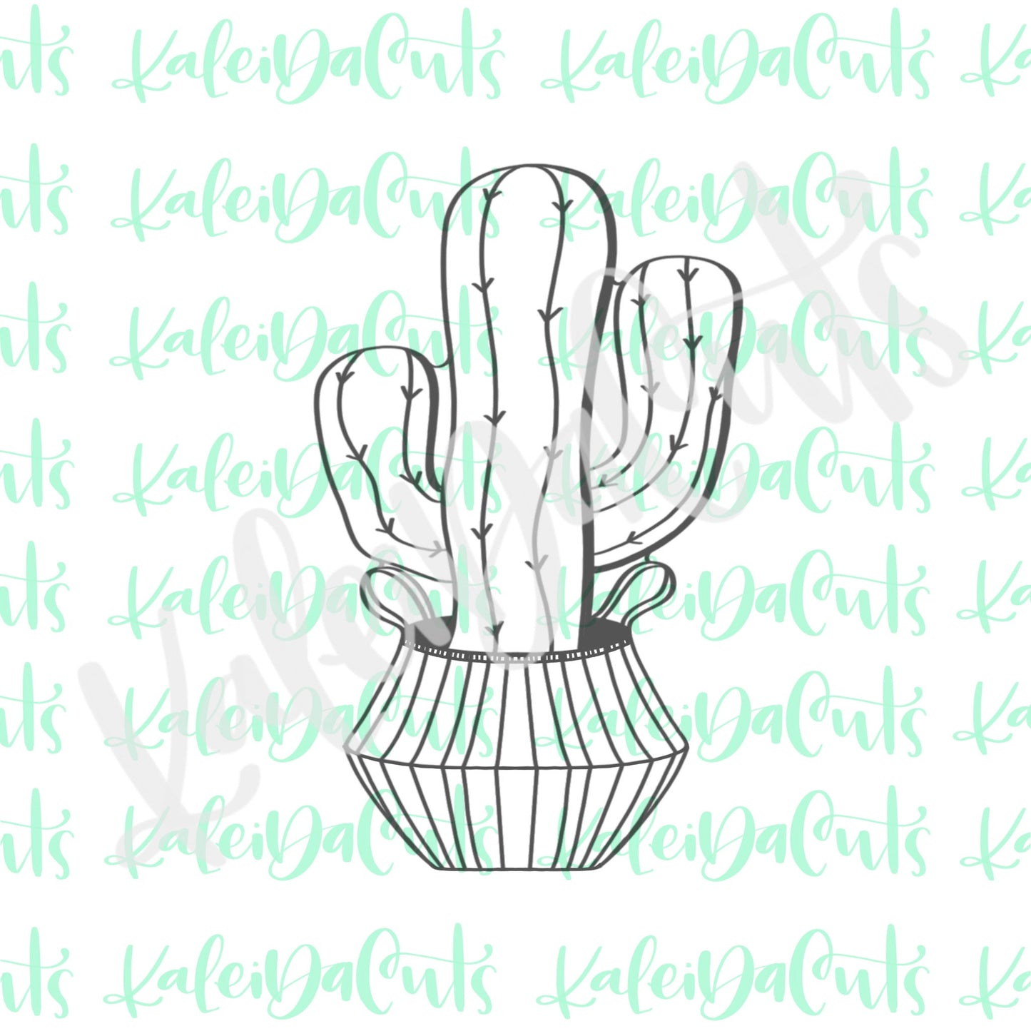 Cactus in Basket Cookie Cutter