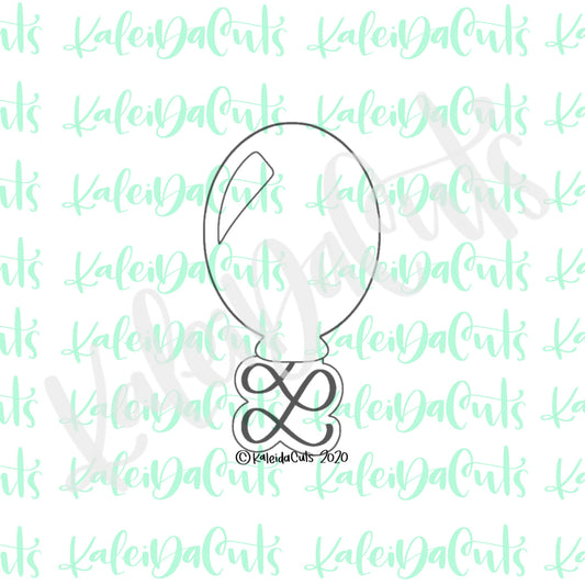 Grad Stick Balloon Cookie Cutter (skinny design)