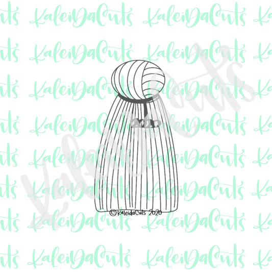 Grad Stick Tassel Cookie Cutter (skinny design)