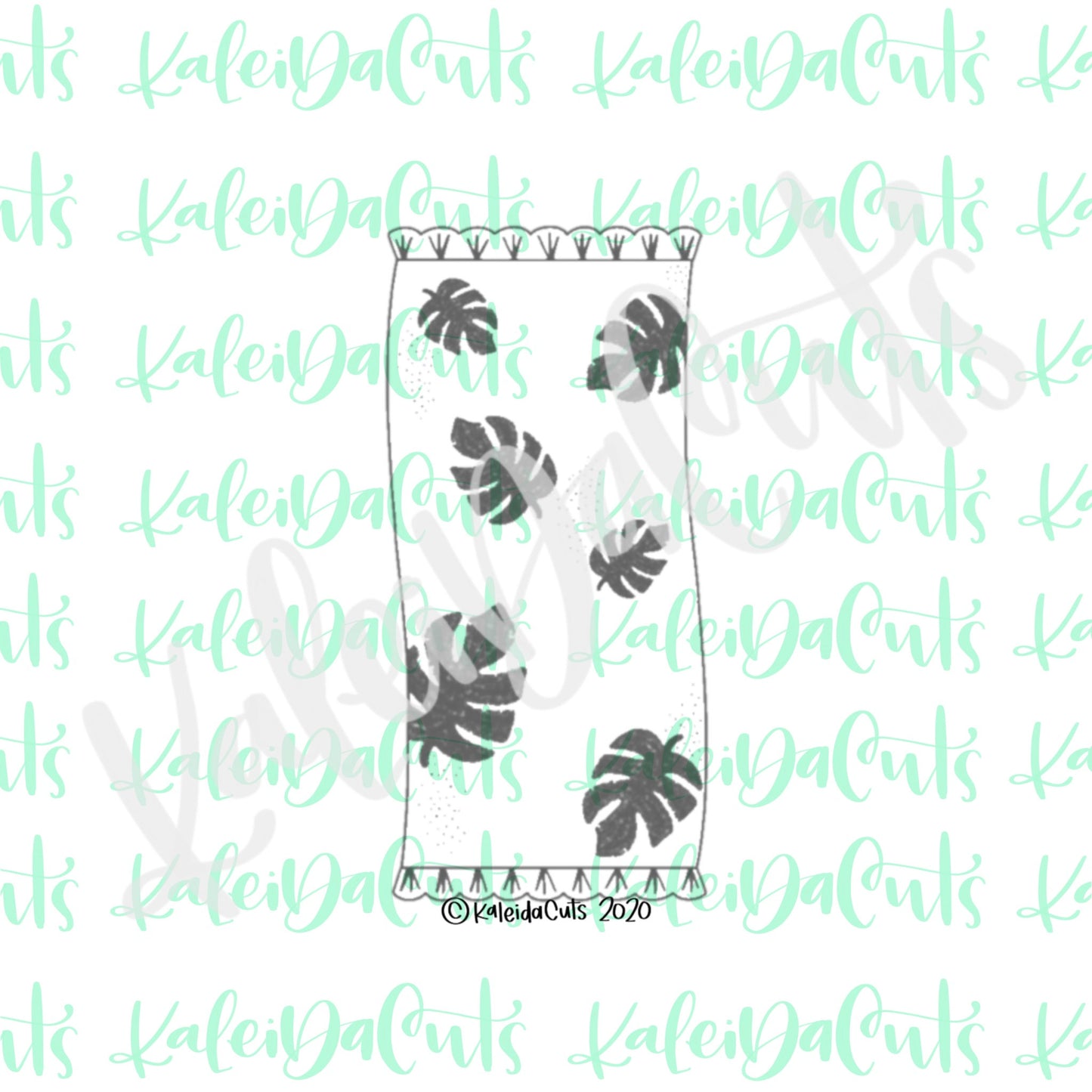 Tall Beach Towel Cookie Cutter