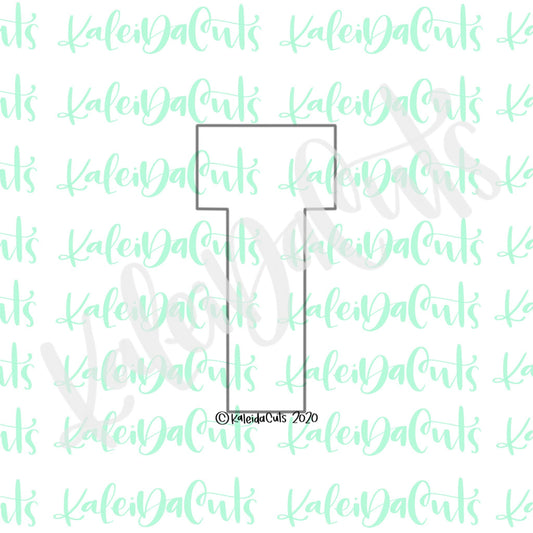 Tall Letter T Cookie Cutter