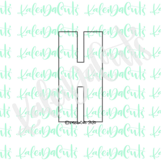 Tall Letter H Cookie Cutter