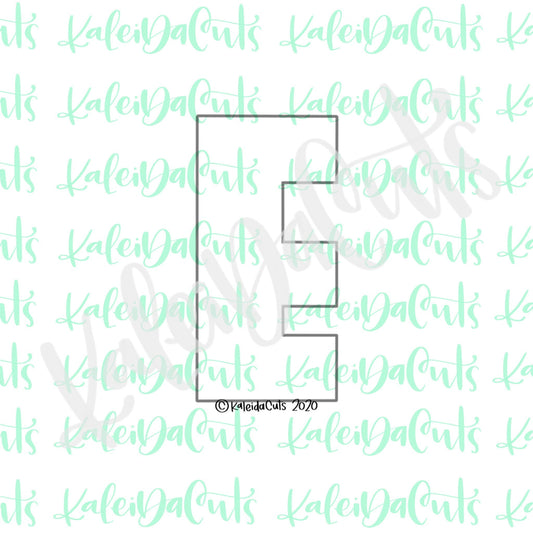 Tall Letter E Cookie Cutter