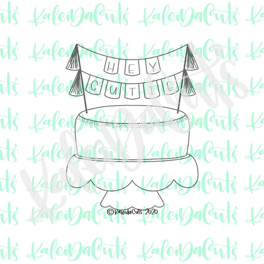 Tassel Cake Stand Cookie Cutter