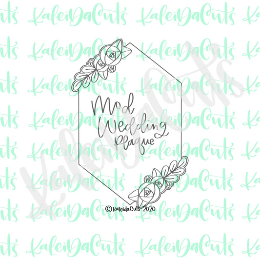 Mod Wedding Plaque Cookie Cutter