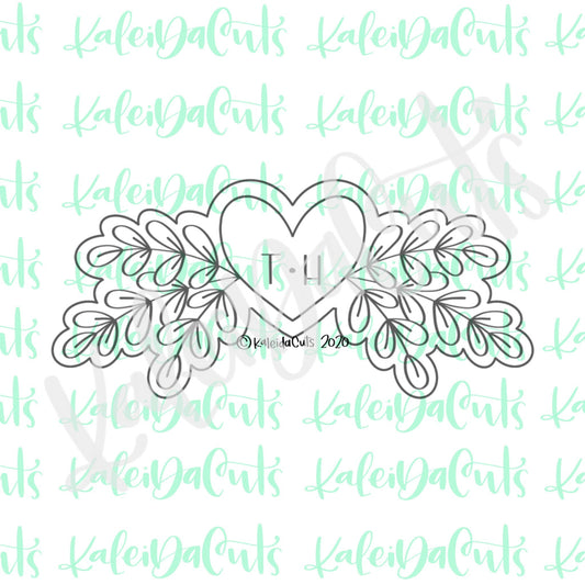 Floral Heart Banner Cookie Cutter