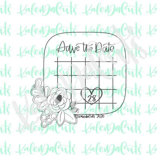 Floral Calendar Cookie Cutter