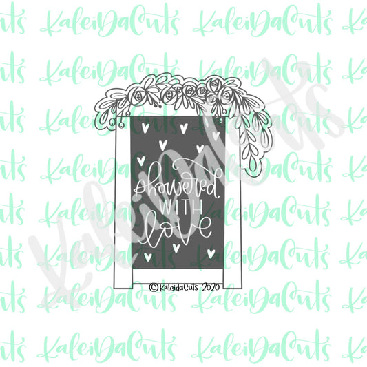 Sandwich Board Florals Cookie Cutter