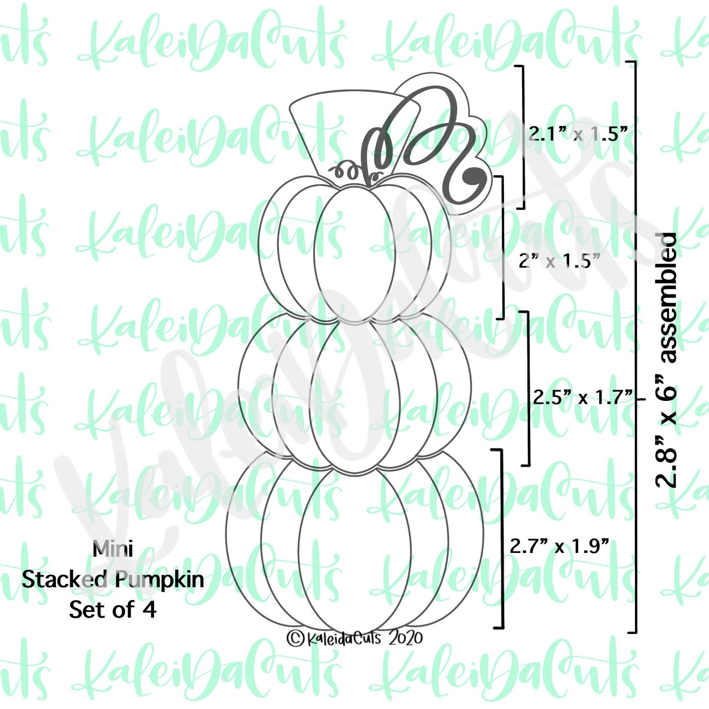 Stacked Pumpkin Set - 4 Cookie Cutters