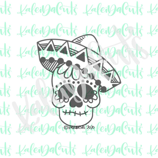 Sombrero Skull Cookie Cutter