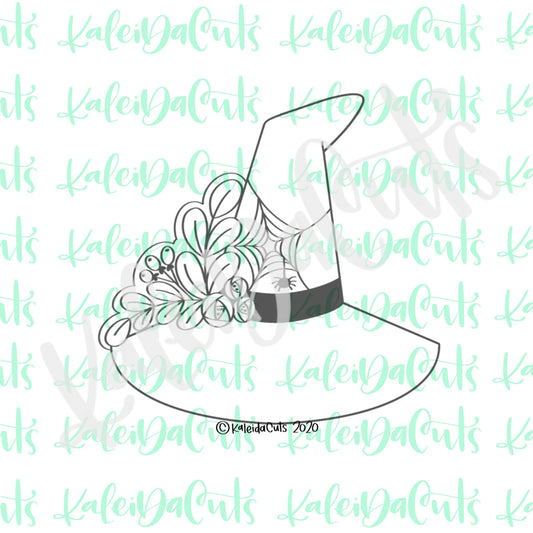 Floral Witch Hat Cookie Cutter
