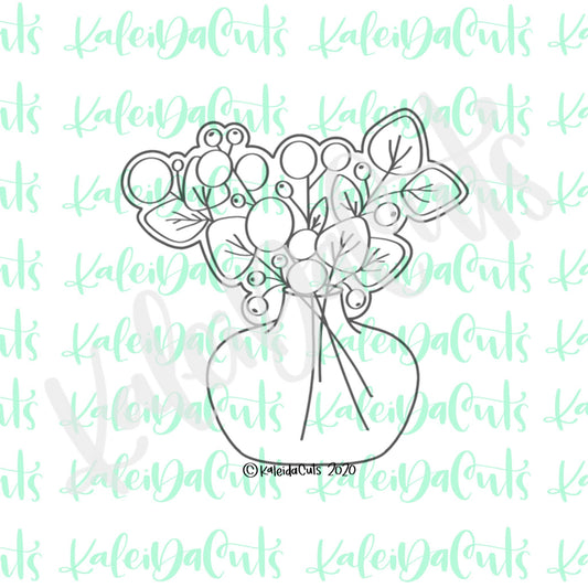 Fall Floral Arrangement Cookie Cutter