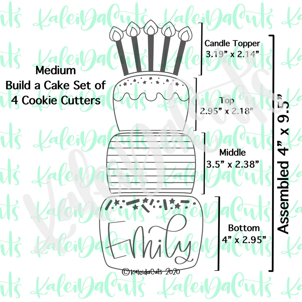 Build a Cake Set of 6 Cookie Cutters