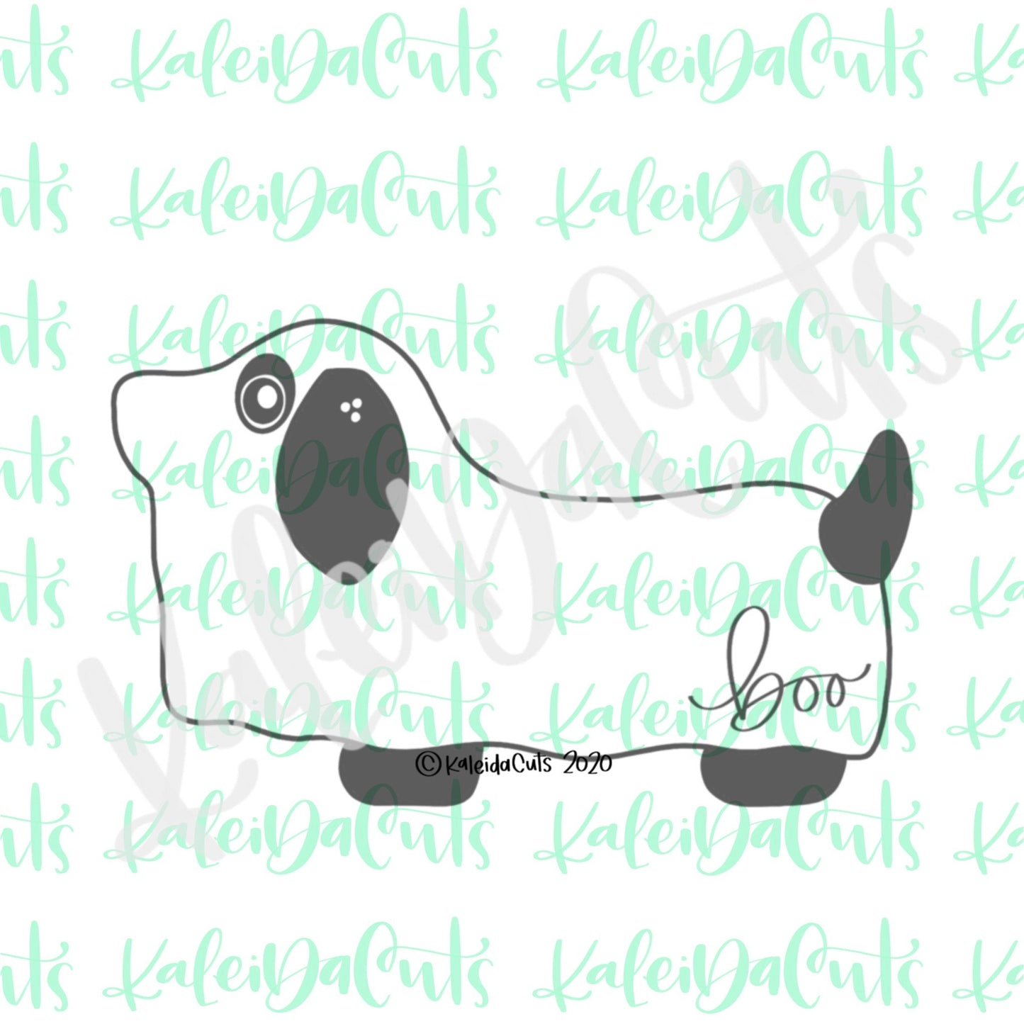 Ghost Dachshund Cookie Cutter