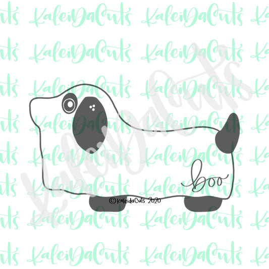 Ghost Dachshund Cookie Cutter
