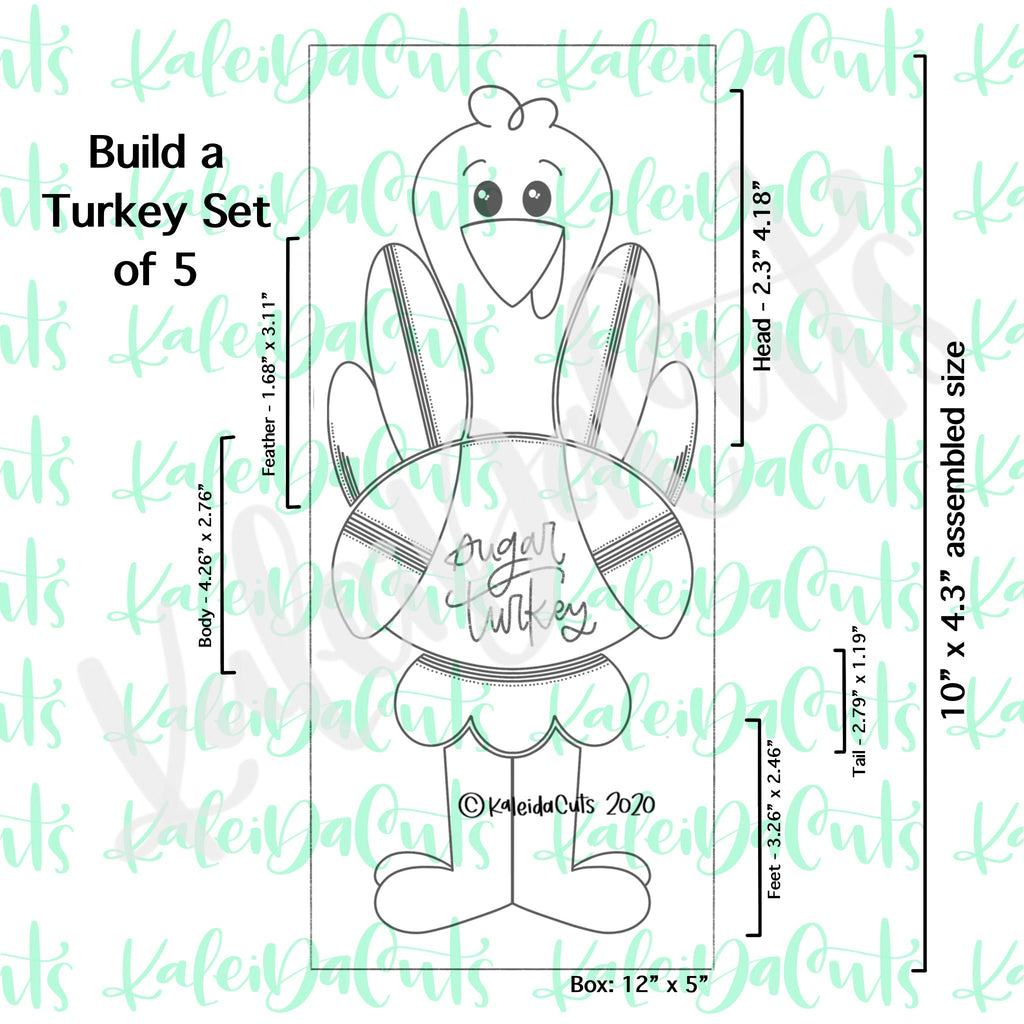 Build a Turkey Set of 5 Cookie Cutters