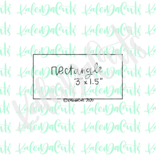 Rectangle 3 x 1.5 inch Cookie Cutter