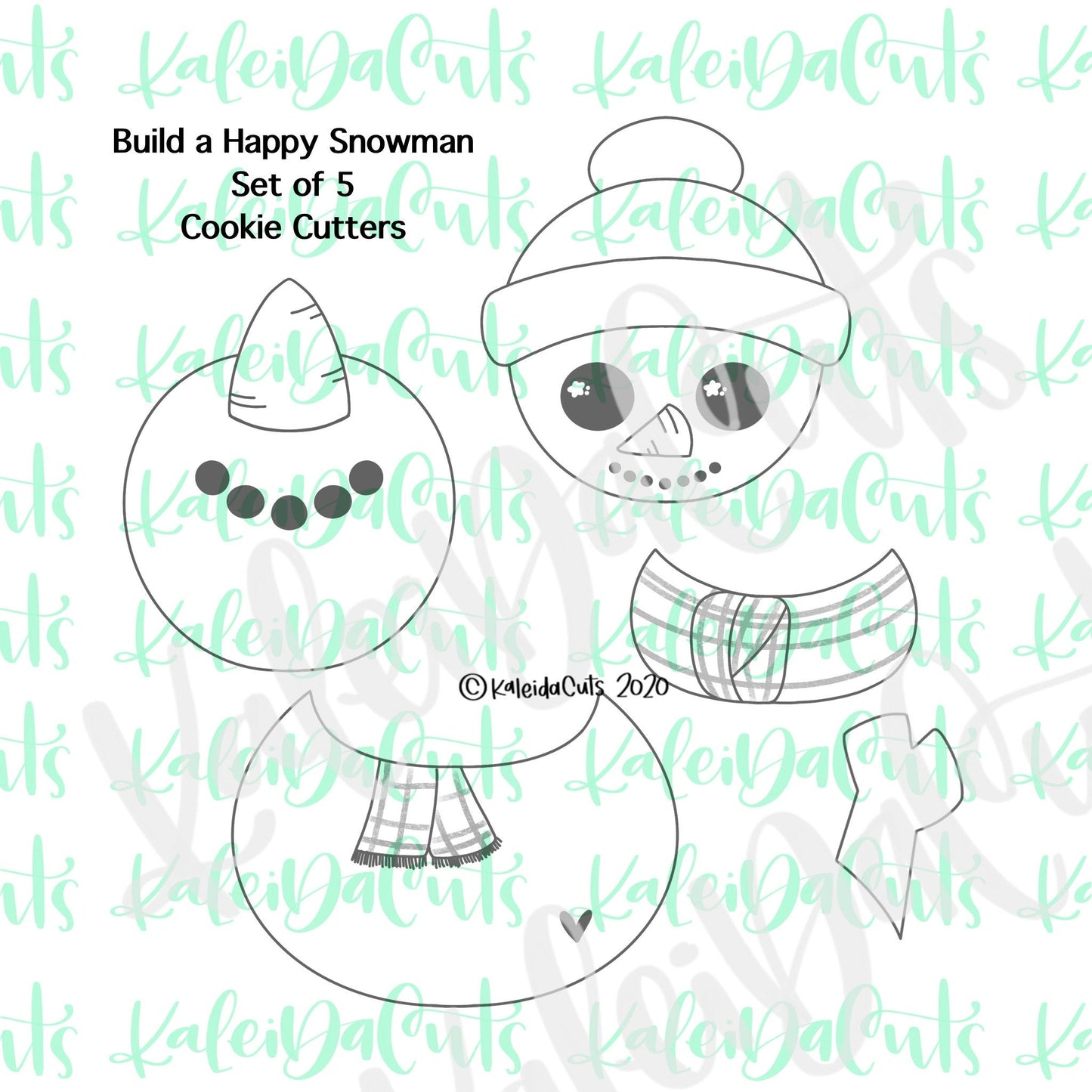 Build a Happy Snowman Set - 5 Cookie Cutters