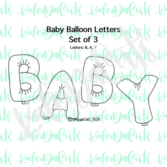 Baby Balloon Set of 3 Cookie Cutter