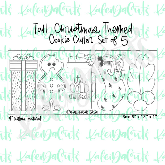Christmas Tall Set Cookie Cutters Set of 5