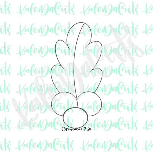 Tall Holly Leaf Cookie Cutter (cookie stick)