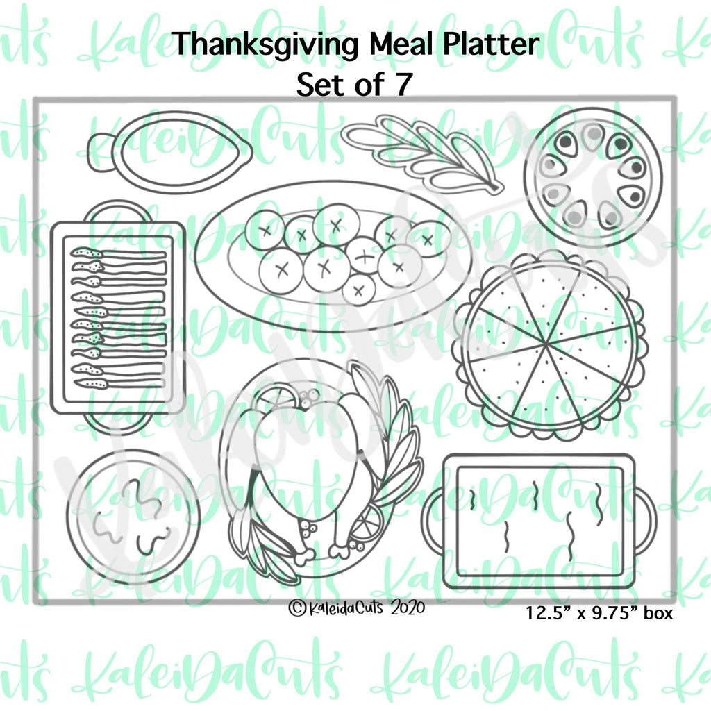 Thanksgiving Meal Cookie Cutter Set of 7