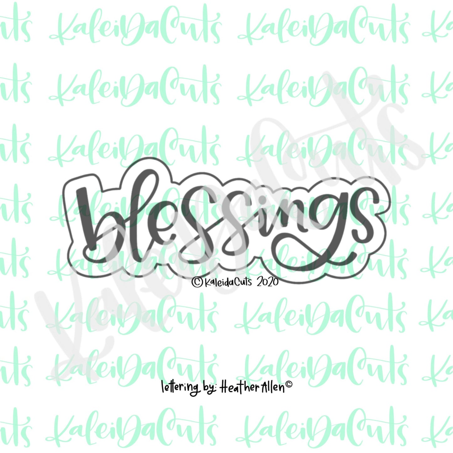 Blessings Lettering Cookie Cutter