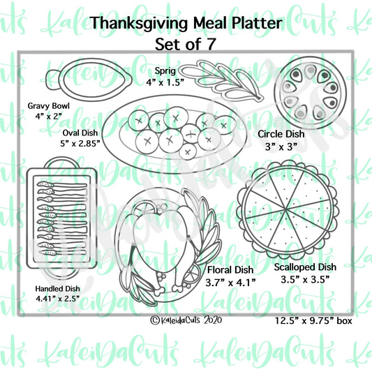 Thanksgiving Meal Cookie Cutter Set of 7