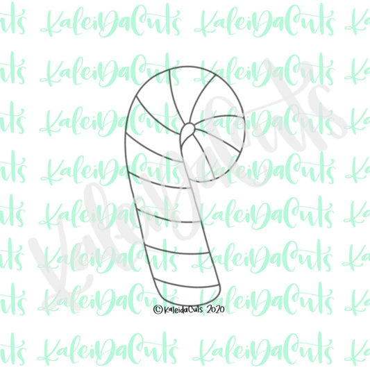 Tall Candy Cane Swirl Cookie Cutter