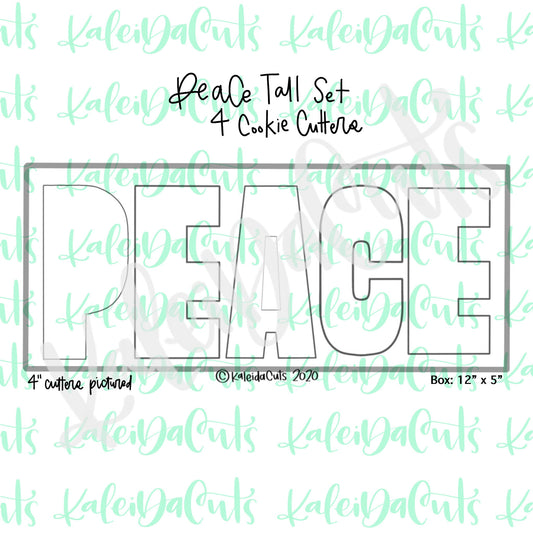 Tall PEACE Cookie Cutters Set of 4
