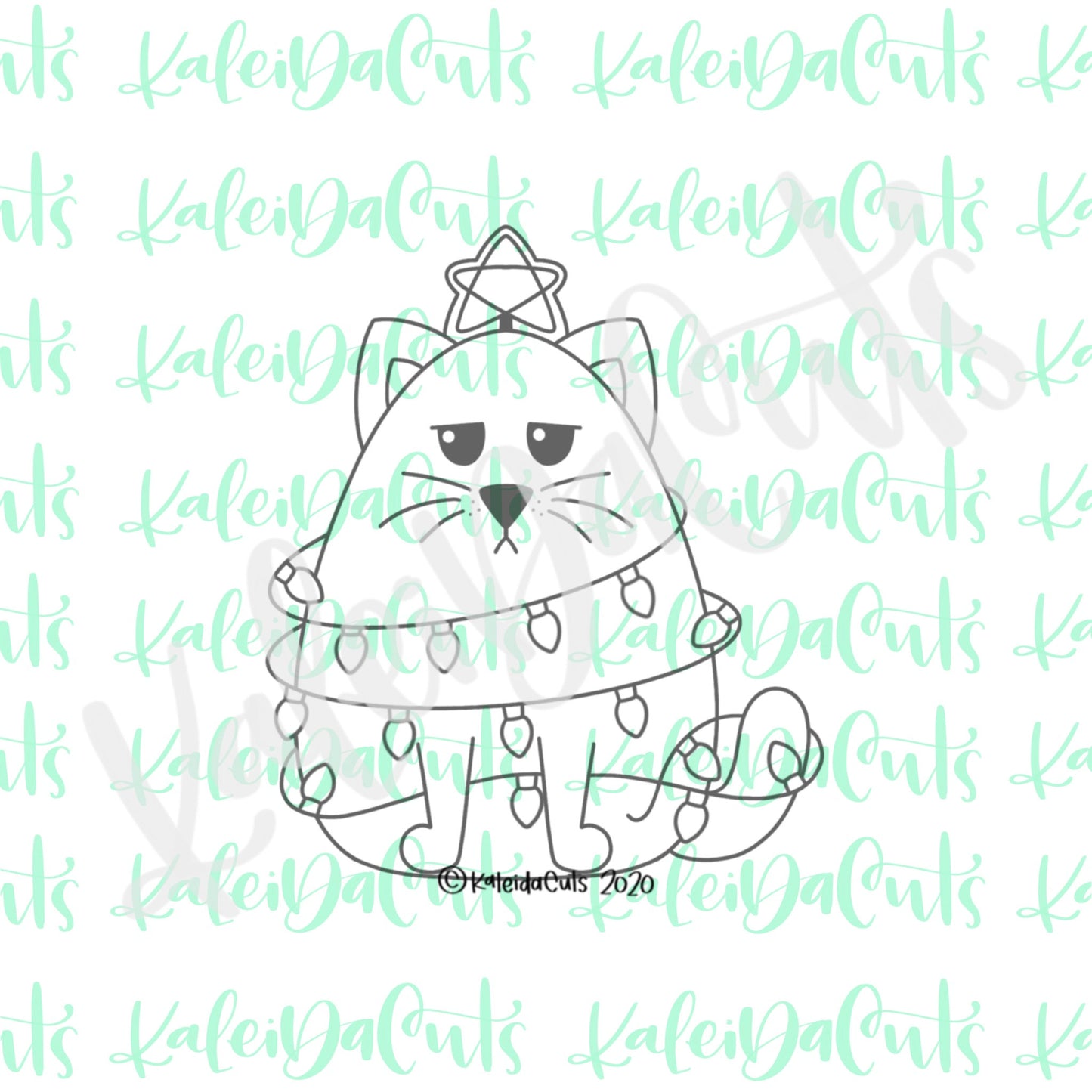 Christmas Kitty Cookie Cutter