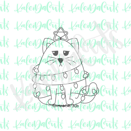 Christmas Kitty Cookie Cutter