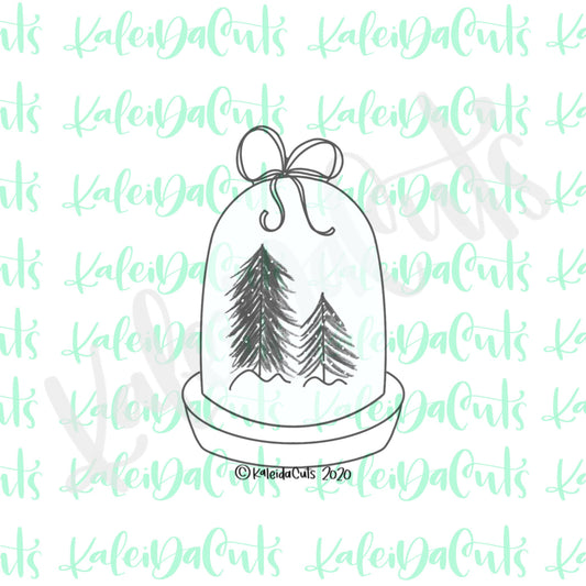 Snow Globe with Bow Cookie Cutter