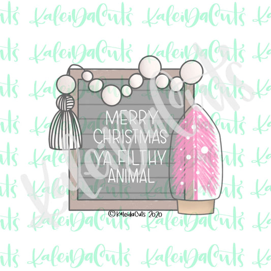 Message Board with Tree Cookie Cutter