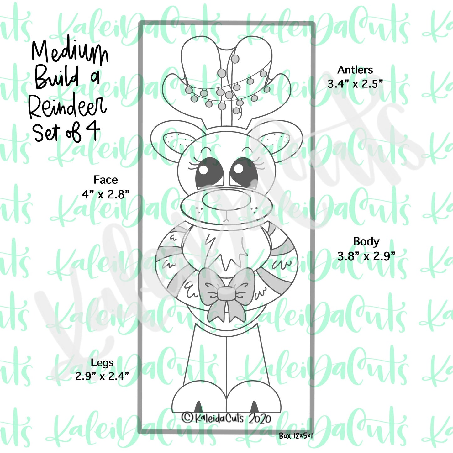 Build a Reindeer Set - 4 Cookie Cutters