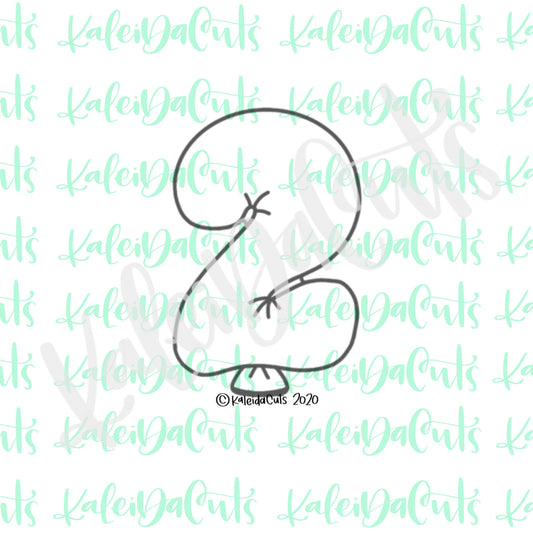 Balloon Number 2 Cookie Cutter