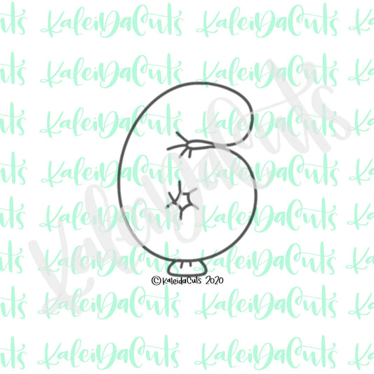 Balloon Number 6 Cookie Cutter