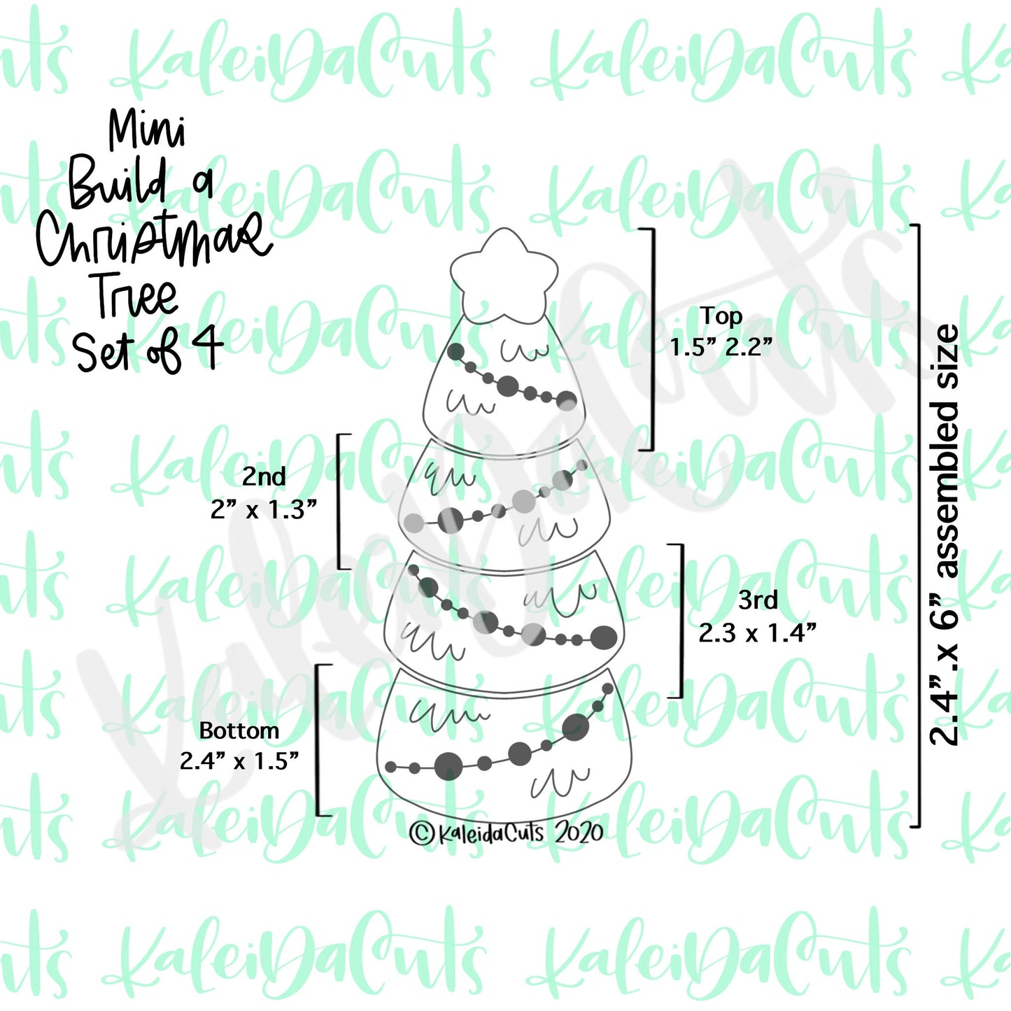Build a Christmas Tree Set - 4 Cookie Cutters