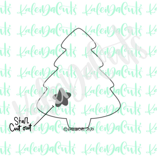 Tree with Star Cutout Cookie Cutter