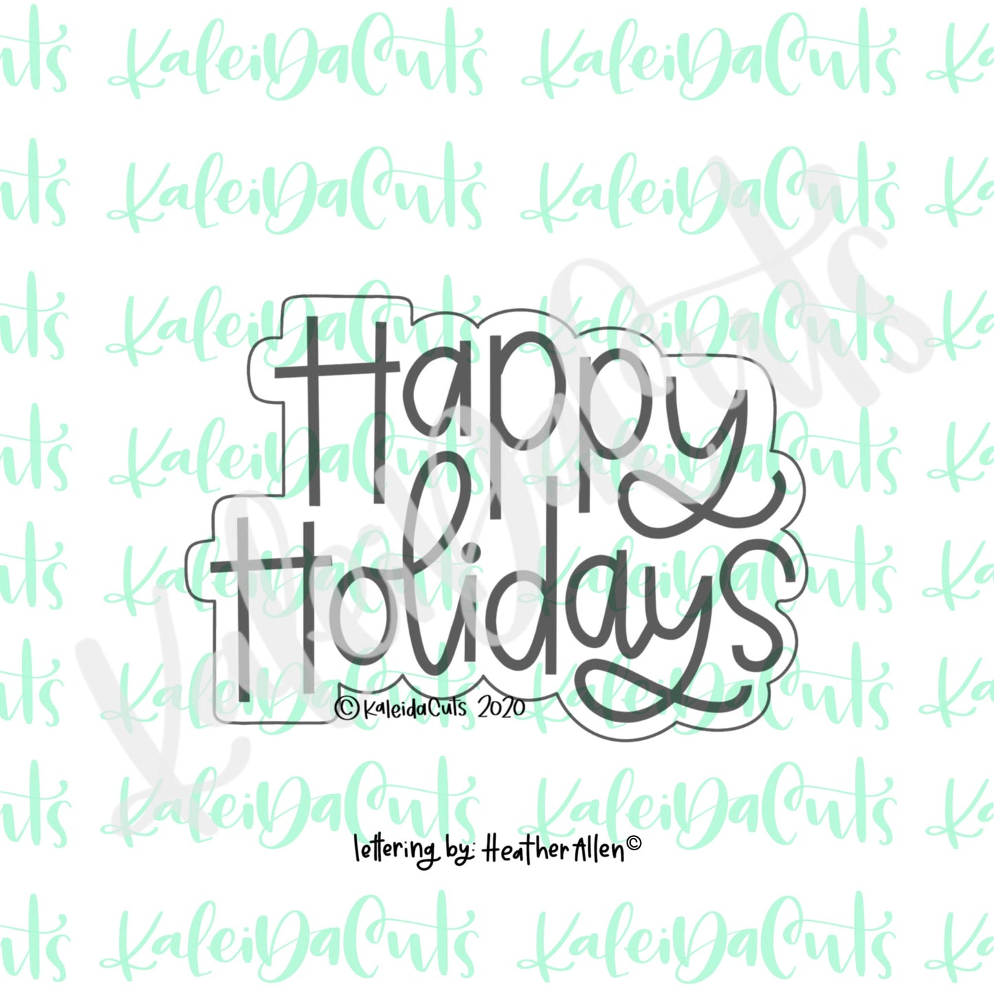 Happy Holidays Lettering Cookie Cutter