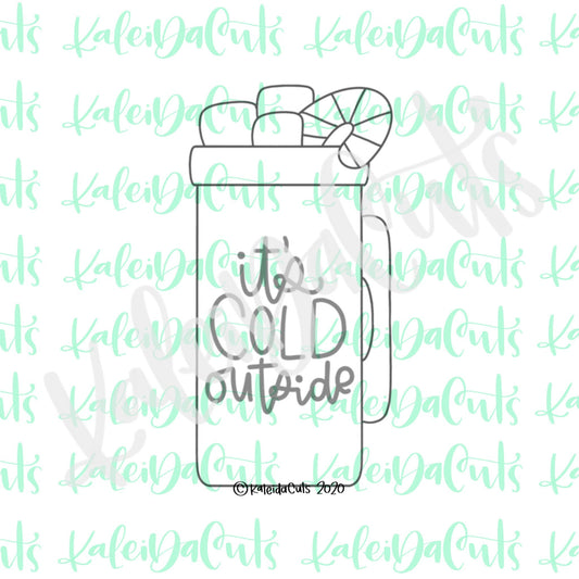 Tall Holiday Mug Cookie Cutter (cookie stick)