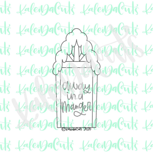 Tall Manger Cookie Cutter (cookie stick)