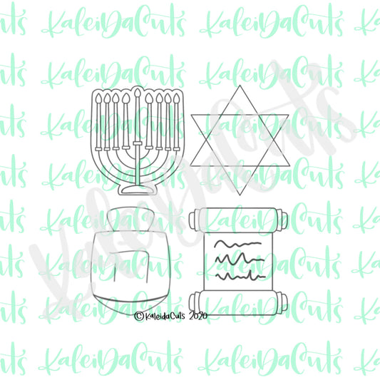 Mini Hanukkah Set of 4 Cookie Cutters