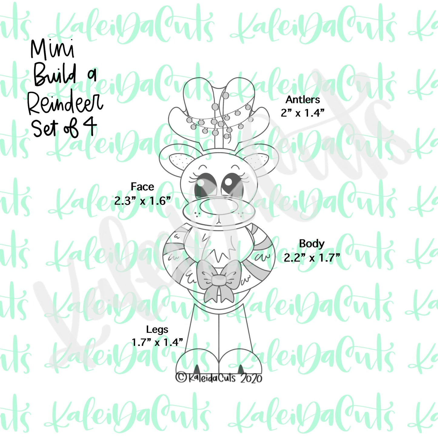 Build a Reindeer Set - 4 Cookie Cutters