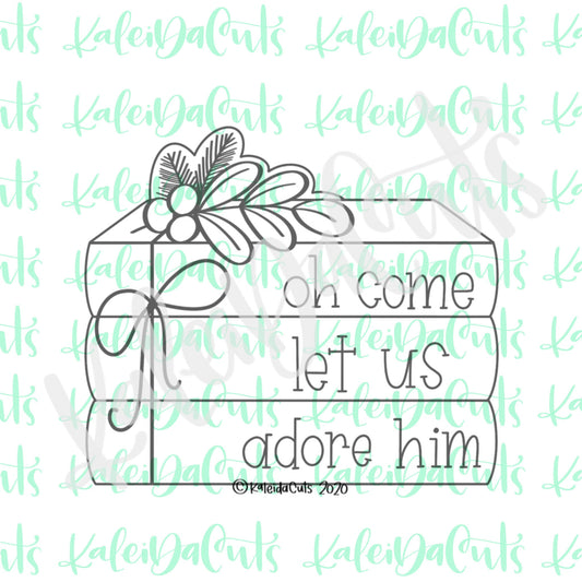 Floral Farmhouse Bookstack Cookie Cutter