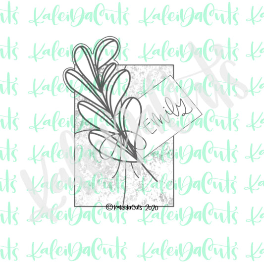 Present Florals with Tag Cookie Cutter