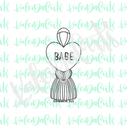 Tall Heart Tassel Cookie Cutter (cookie stick)