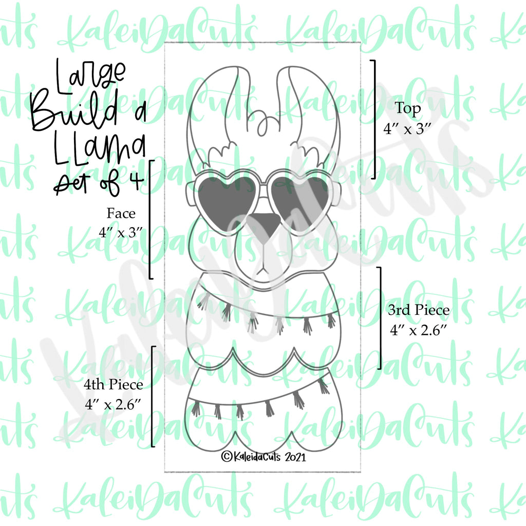 Large Build a Llama Cookie Cutter - Set of 4