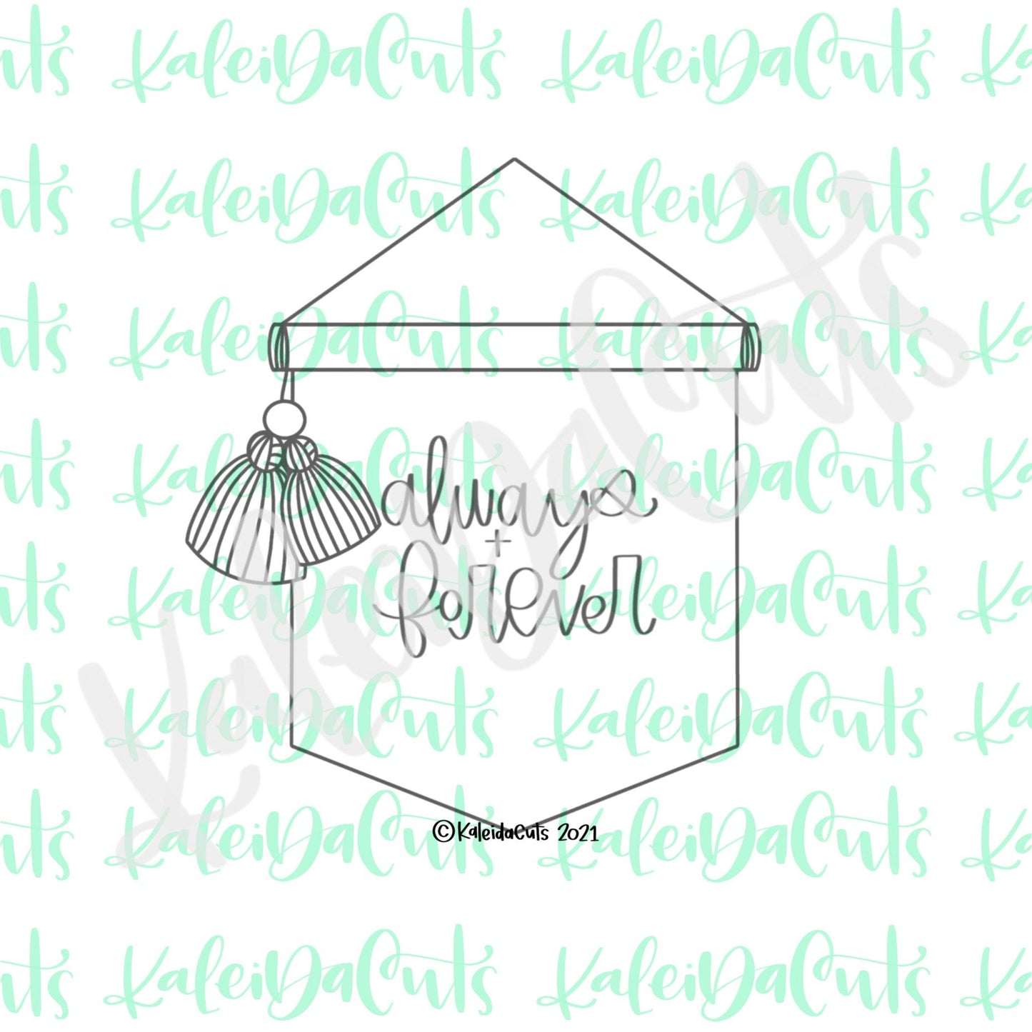 Hanging Tasseled Banner Cookie Cutter